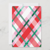 Rood Groen Roze Kerstmis Geplaagd Fotokaart Feestdagenkaart (Achterkant)