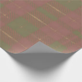 Rood groen ruitpatroon cadeaupapier (Hoek)