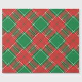 Rood groen ruitpatroon cadeaupapier (Vlak)