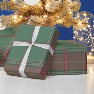 Rood groen ruitpatroon cadeaupapier