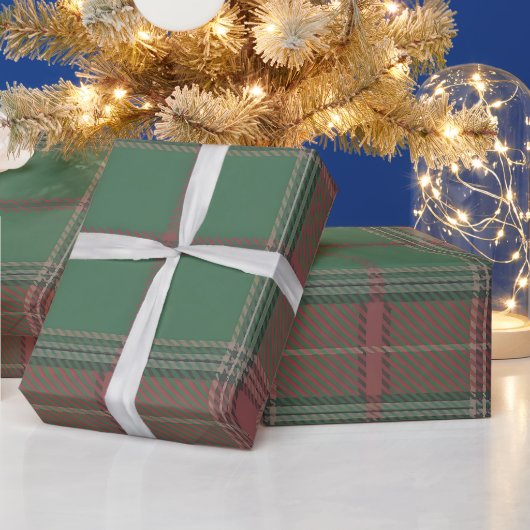Rood groen ruitpatroon cadeaupapier (Feestdagen)