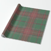 Rood groen ruitpatroon cadeaupapier (Uitgerold)