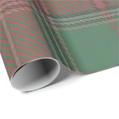 Rood groen ruitpatroon cadeaupapier (Rol Hoek)