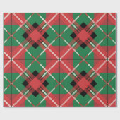 Rood groen ruitpatroon cadeaupapier (Vlak)