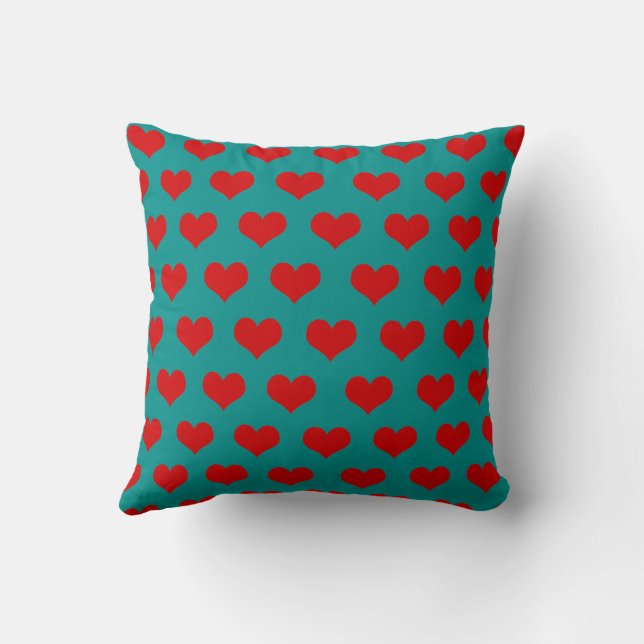 Rood Groen Schattig Cozy Modern Romantisch Chic Ha Kussen (Achterkant)