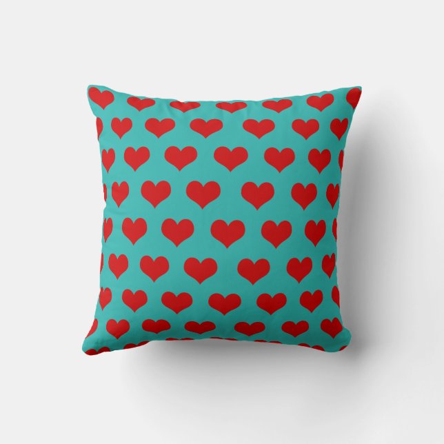 Rood Groen Schattig Cozy Modern Romantisch Chic Ha Kussen (Achterkant)