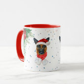 Rood Groen Schattige Duits Herder Hondeneigenaar K Mok (Voorkant links)