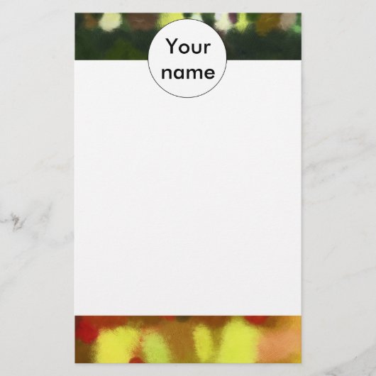 Rood groen schilderij briefpapier (Voorkant)