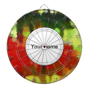 Rood groen schilderij dartbord