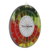Rood groen schilderij dartbord (Voorkant Links)