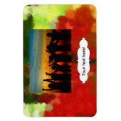 Rood groen schilderij magneet (Verticaal)