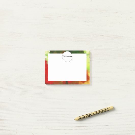 Rood groen schilderij post-it® notes (Op bureau)
