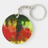 Rood groen schilderij sleutelhanger (Achterkant)