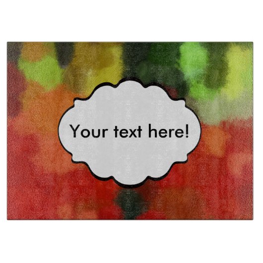 Rood groen schilderij snijplank (Voorkant)