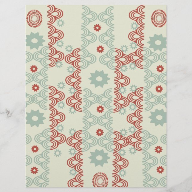 Rood & Groen Semi Cirkelpatroon: (Voorkant)