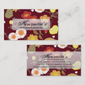 Rood Groen Sinaasappel Fijn Japans Bloemen Visitekaartje (Voorkant / Achterkant)