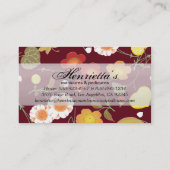 Rood Groen Sinaasappel Fijn Japans Bloemen Visitekaartje (Achterkant)