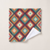 Rood Groen Sinaasappel Geel Zwart Wit Oosters Kili Bad Handdoek (Wasdoekje)