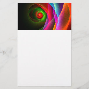 Rood Groen Sinaasappel Modern Abstract Kunstpatroo Briefpapier