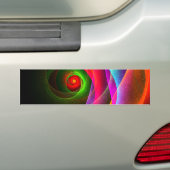 Rood Groen Sinaasappel Modern Abstract Kunstpatroo Bumpersticker (Op auto)