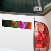 Rood Groen Sinaasappel Modern Abstract Kunstpatroo Bumpersticker (Op Truck)