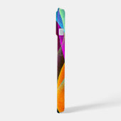 Rood Groen Sinaasappel Modern Abstract Kunstpatroo iPhone 15 Case (Linkerkant)