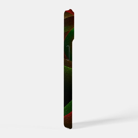 Rood Groen Sinaasappel Modern Abstract Kunstpatroo iPhone 15 Case (Rechterkant)