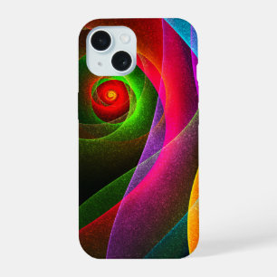 Rood Groen Sinaasappel Modern Abstract Kunstpatroo iPhone 15 Case