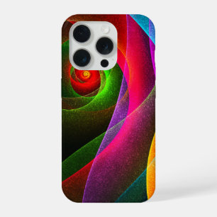 Rood Groen Sinaasappel Modern Abstract Kunstpatroo iPhone 15 Pro Case