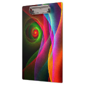 Rood Groen Sinaasappel Modern Abstract Kunstpatroo Klembord (Links)