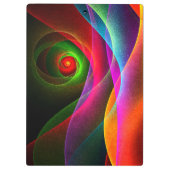 Rood Groen Sinaasappel Modern Abstract Kunstpatroo Klembord (Achterkant)