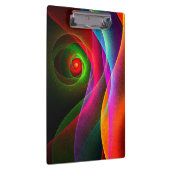 Rood Groen Sinaasappel Modern Abstract Kunstpatroo Klembord (Rechts)