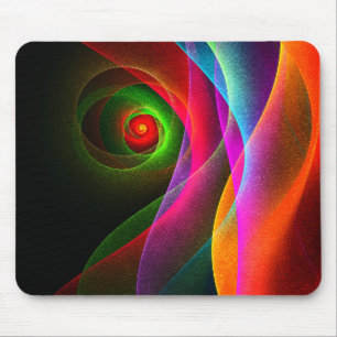 Rood Groen Sinaasappel Modern Abstract Kunstpatroo Muismat