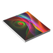 Rood Groen Sinaasappel Modern Abstract Kunstpatroo Notitieblok (Schuin)