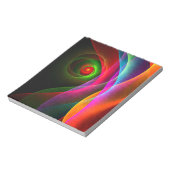 Rood Groen Sinaasappel Modern Abstract Kunstpatroo Notitieblok (Linkerzijde)