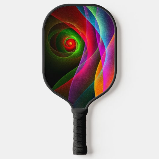 Rood Groen Sinaasappel Modern Abstract Kunstpatroo Pickleball Paddle (Voorkant)
