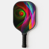 Rood Groen Sinaasappel Modern Abstract Kunstpatroo Pickleball Paddle (Achterkant)