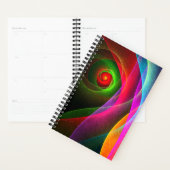 Rood Groen Sinaasappel Modern Abstract Kunstpatroo Planner (Display)