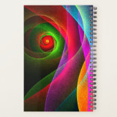 Rood Groen Sinaasappel Modern Abstract Kunstpatroo Planner (Achterkant)