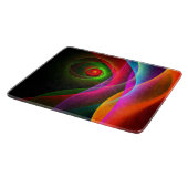 Rood Groen Sinaasappel Modern Abstract Kunstpatroo Snijplank (Hoek)