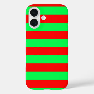 Rood Groen Strepen Design iPhone 16 Hoesje