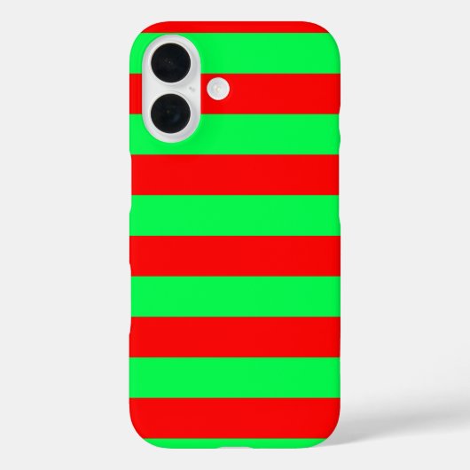 Rood Groen Strepen Design Case-Mate iPhone Case (Achterkant)