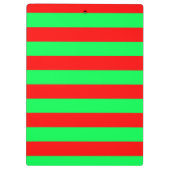 Rood Groen Strepen Design Klembord (Achterkant)
