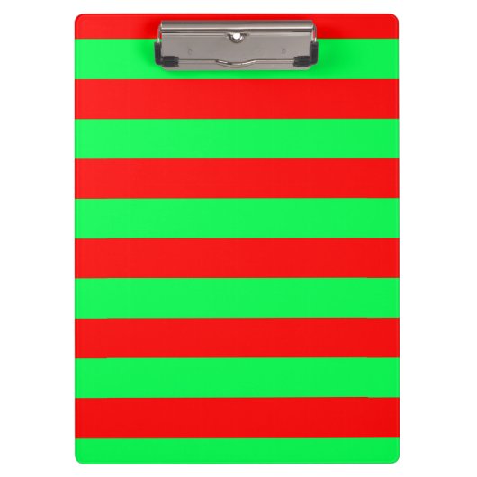Rood Groen Strepen Design Klembord (Voorkant)