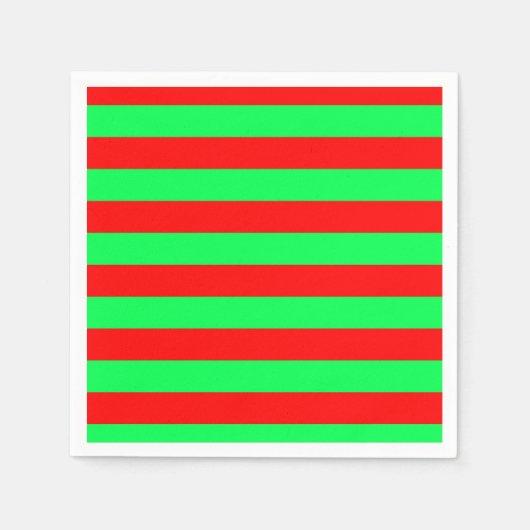 Rood Groen Strepen Design Servet (Voorkant)