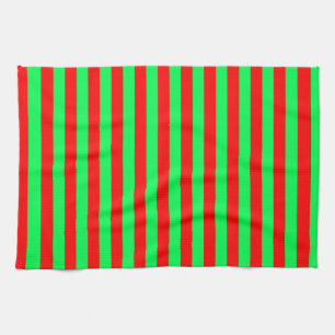 Rood Groen Strepen Design Theedoek