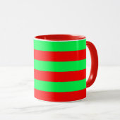 Rood groen strepen ontwerp mok (Voorkant rechts)