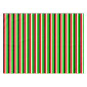 Rood Groen Strepen Patroon Ontwerp Tafelkleed (Voorkant (Horizontaal))