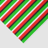 Rood Groen Strepen Patroon Ontwerp Tissuepapier (Detail)
