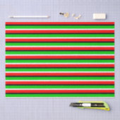 Rood Groen Strepen Patroon Ontwerp Tissuepapier (Craft)
